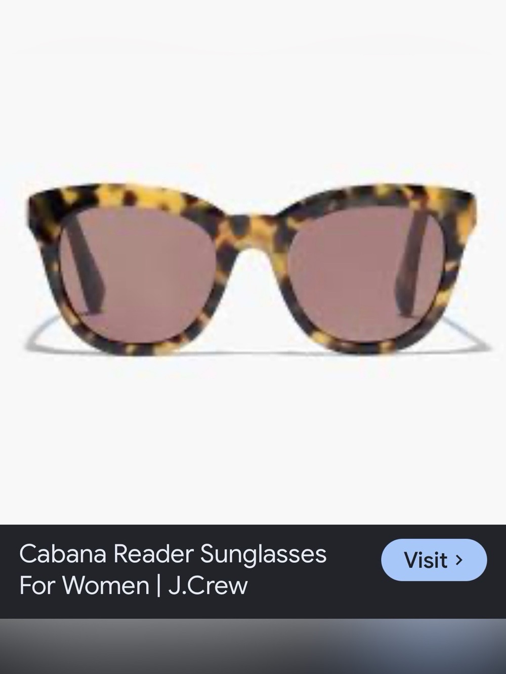 J. Crew Tortoiseshell Cat-Eye Sunglasses - Brown Lenses